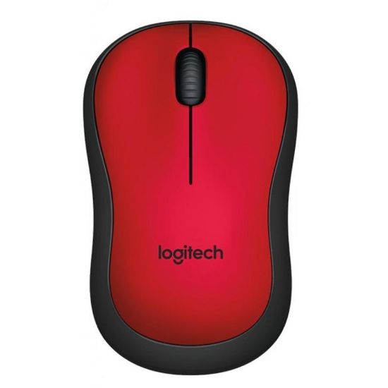  Зображення Миша бездротова Logitech M220 Silent Wireless Black/Red (910-004880)) 