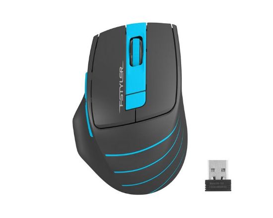  Зображення Мишка бездротова A4-Tech Fstyler FG30S Black/Blue 