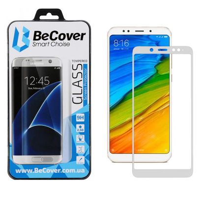  Зображення Скло захисне BeCover Xiaomi Redmi Note 5 White (702226) (702226) 