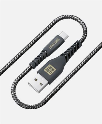  Зображення Кабель Luxe Cube Kevlar USB-USB Type C, 1.2м, чорний (8886668686280) 