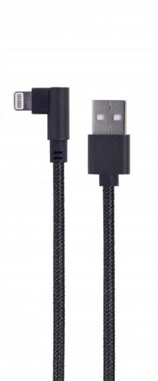  Зображення Дата кабель USB 2.0 AM to Lightning 0.2m corner Cablexpert (CC-USB2-AMLML-0.2M) 