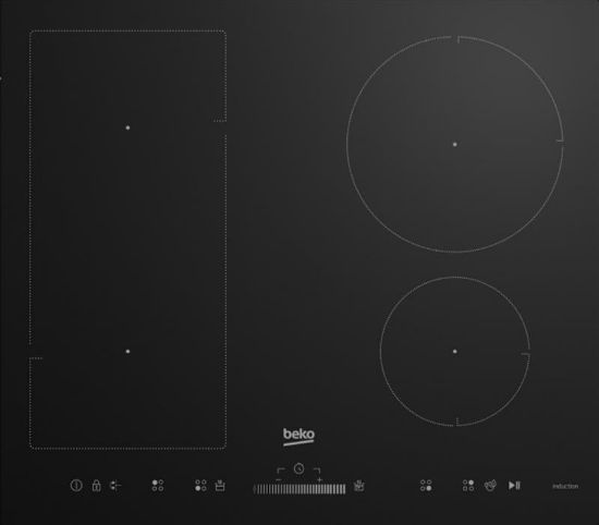  Зображення Варильна поверхня Beko індукційна, 60см, розширена зона, чорний 