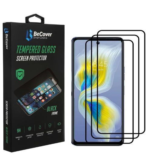  Зображення Скло захисне BeCover Tecno Camon 18 Premier Black (707327) 