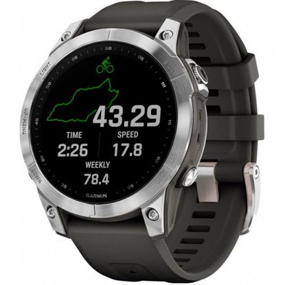  Зображення Смарт-годинник Garmin Fenix 7 Silver with Graphite Band (010-02540-00) 