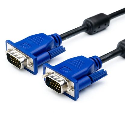  Зображення Кабель монитора 25м VGA Atcom (13274) HD15M/HD15M с 2-мя ферритами 