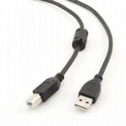  Зображення Кабель USB 2.0 (AM/BM) 4.5m Gembird (CCP-USB2-AMBM-15) (к принтеру, сканеру) премиум Black 