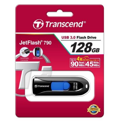  Зображення Накопичувач Transcend 128GB USB 3.1 Type-A JetFlash 790 Black 