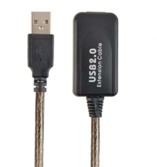  Зображення Кабель USB (AM/AF) 5.0m USB2.0 Cablexpert активный 