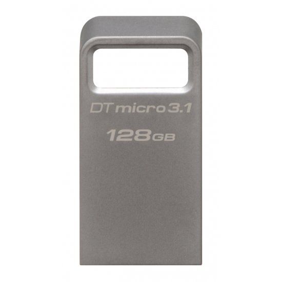  Зображення Модуль флеш-пам'яті Kingston 128GB DTMicro USB 3.1/3.0 Type-A metal ultra-compact drive  EAN: 740617242928 