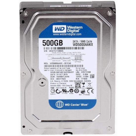  Зображення Накопичувач HDD SATA  500GB WD Blue 7200rpm 16MB (WD5000AAKX) Refurbished 