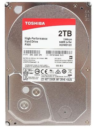  Зображення Накопичувач HDD SATA 2.0TB Toshiba P300 7200rpm 64MB (HDWD120UZSVA) 