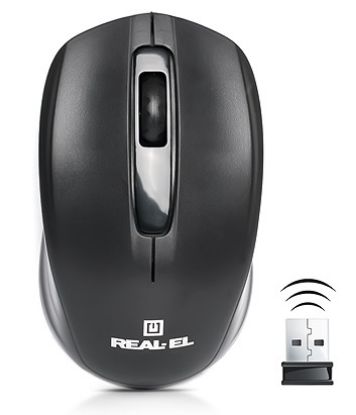  Зображення Мишка бездротова REAL-EL RM-304 Black USB 