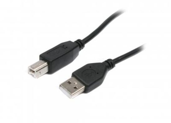  Зображення Кабель USB 2.0 (AM/BM) 1.8m Maxxtro/Maxxter U-AMBM-6 (к принтеру, сканеру) Black 