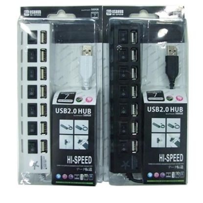  Зображення USB концентратор (Hub) TD1082 Black USB2.0, 7 портов 