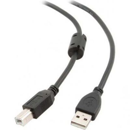  Зображення Кабель USB 2.0 (AM/BM) 3m Maxxtro UF-AMBM-10 (к принтеру, сканеру), ферритовый фильтр Black 