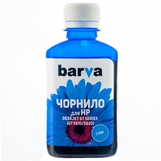  Зображення Чорнило Barva (GT52-524) HP GT52 GT5810/5820 Cyan, 180 г 