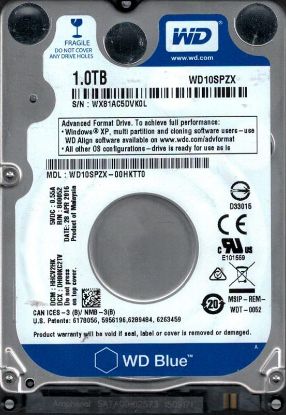  Зображення Жорсткий диск WD 1TB 2.5" 5400 128MB SATA Blue 