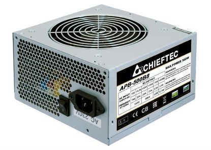  Зображення Блок живлення CHIEFTEC Value  (500W), >80%, 80+ White(230V Only), 120мм, 1xMB 24pin(20+4), 1xCPU 8pin(4+4), 2xMolex, 3xSATA, 1xPCIe 8pin(6+2), Bulk 