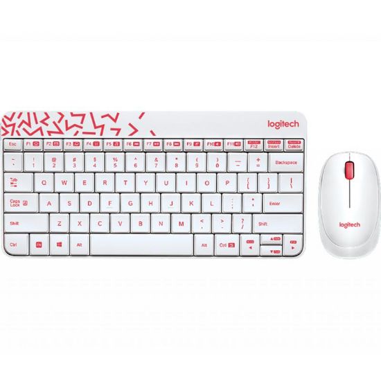  Зображення Комплект (клавiатура, миша) бездротовий Logitech MK240 White USB (920-008212) 