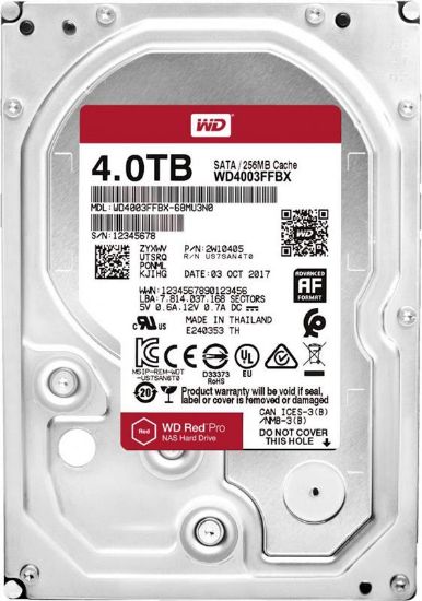  Зображення Жорсткий диск WD  4TB 3.5" 7200 256MB SATA Red Pro NAS 