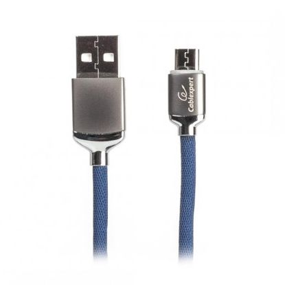  Зображення Кабель 1m USB 2.0 (AM/Micro USB) Cablexpert (CCPB-M-USB-07B) Blue 