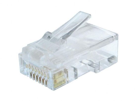  Зображення Конектор RJ-45 Cablexpert LC-8P8C-002/100, 8P8C, Cat.6, модульна вилка, позолочені контакти (100 ШТ)) 