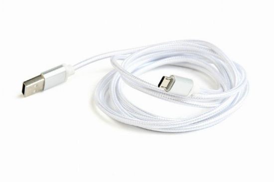  Зображення Кабель Cablexpert USB 2.0 - MicroUSB 5pin (CCB-mUSB2B-AMBM-6-S) A-папа/micro B-папа, 1.8 м, з опліткою і металевими роз'ємами Silver) 