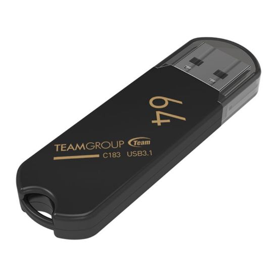  Зображення Флеш-накопичувач USB3.1 64GB Team C183 Black (TC183364GB01) 