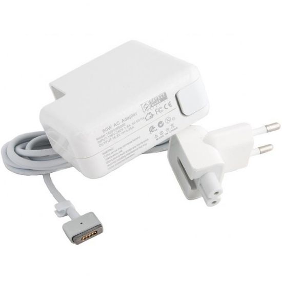  Зображення Блок живлення до ноутбуку PowerPlant APPLE 220V, 60W, 16.5V, 3.65A (MagSafe 2) (AP60KMAG2) 