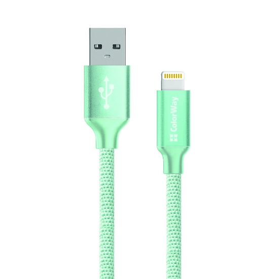  Зображення Кабель 1m USB 2.0 / Lightning Colorway (CW-CBUL004-MT) Mint 