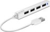  Зображення Концентратор Speedlink SNAPPY SLIM USB Hub, 4-Port, USB 2.0, Passive, White (SL-140000-WE) 