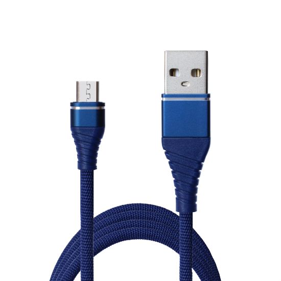  Зображення Дата кабель USB 2.0 AM to Micro 5P 1.2m 2A Blue Grand-X (NM012BL) 