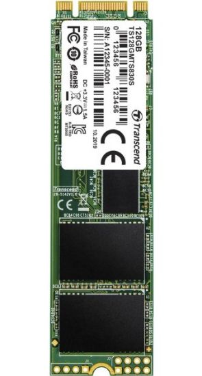  Зображення Твердотільний диск M.2   128GB Transcend 830S  (SATA 6Gb/s, 3D NAND, up to 560/380 MB/s, MTBF 2 млн. год.)  (TS128GMTS830S)) 