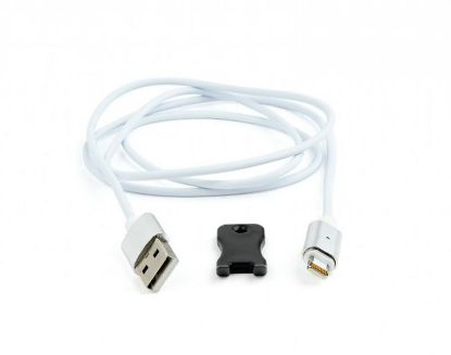  Зображення Кабель-магніт 1m USB 2.0 / Lightning Cablexpert White 