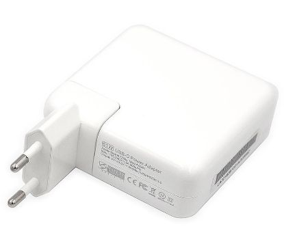  Зображення Блок живлення до ноутбуку PowerPlant APPLE 220V, 20V 61W (USB Type-C) (AP61HCUSB) 