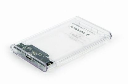  Зображення Зовнішня кишеня Gembird для 2.5" HDD/SSD (EE2-U3S9-6) USB3.0, прозорий) 