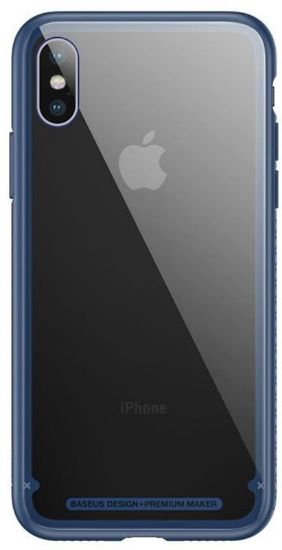  Зображення Чохол-накладка Baseus See-through Glass для Apple iPhone X Blue (WIAPIPHX-YS03) 