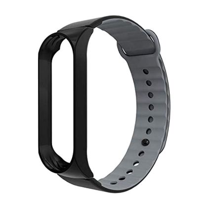  Зображення Ремінець до фітнес браслета Armorstandart Sport Silicone Band для Xiaomi Mi Band 3 Black/Grey (ARM54514) 