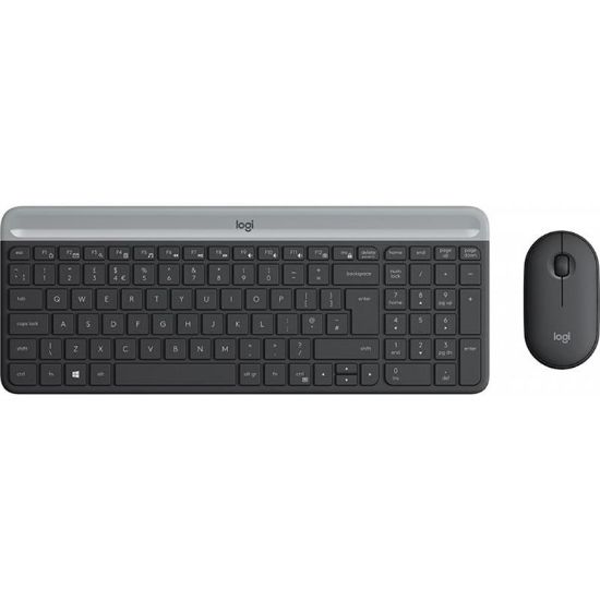  Зображення Набір бездротовий Клавіатура+Миша Logitech Wireless MK470 Slim Graphite (920-009206)) 