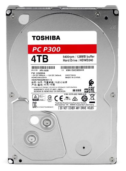  Зображення Жорсткий диск 3.5"   4TB Toshiba P300   5400rpm, SATA 3, 128MB (HDWD240UZSVA)) 