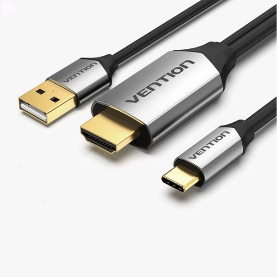  Зображення Кабель Vention Type-C - HDMI з живленням, 2 m (CGTBH) 