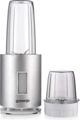  Зображення Блендер Gorenje стаціонарний, 1200Вт, чаша-1000мл, подрібнювач, сріблястий 