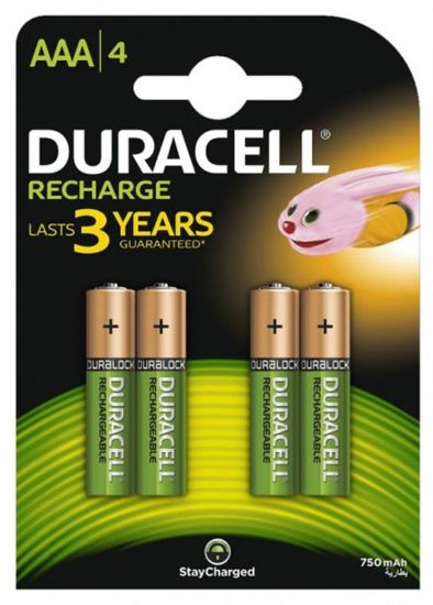  Зображення Акумулятор Duracell Recharge DC2400 Ni-MH AAA/HR03 750 mAh BL 4шт 