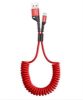  Зображення Кабель Baseus Fish eye Spring Data USB-Lightning, 1м Red (CALSR-09) 