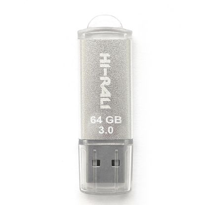  Зображення Флеш-накопичувач USB3.0 64GB Hi-Rali Rocket Series Silver (HI-64GB3VCSL) 