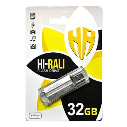  Зображення Флеш-накопичувач USB 32GB Hi-Rali Corsair Series Silver (HI-32GBCORSL) 