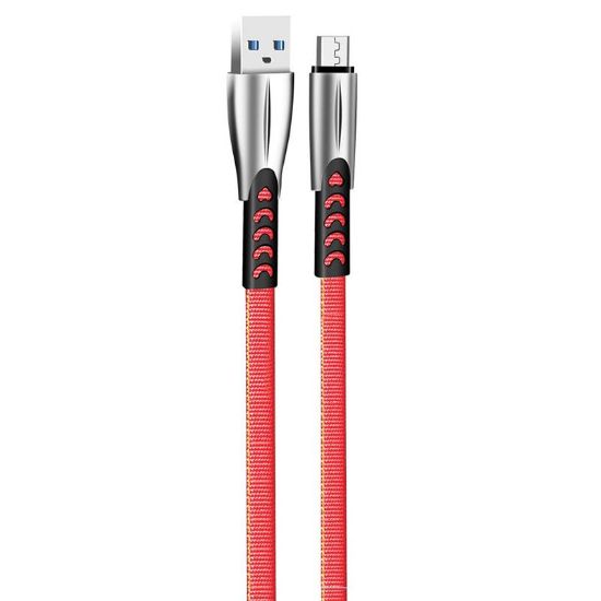  Зображення Кабель 1m USB 2.0 (AM/Micro USB) ColorWay (CW-CBUM011-RD) (zinc alloy) 2.4A Red 