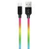  Зображення Кабель 1m USB 2.0 / Lightning Colorway (CW-CBUL016-MC) (multicolor) 2.4А 