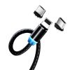  Зображення Кабель-магнит 1m USB 2.0 3в1 (Lightning+MicroUSB+Type-C) Colorway Magnetic 2.4А черный 