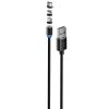  Зображення Кабель-магнит 1m USB 2.0 3в1 (Lightning+MicroUSB+Type-C) Colorway Magnetic 2.4А черный 